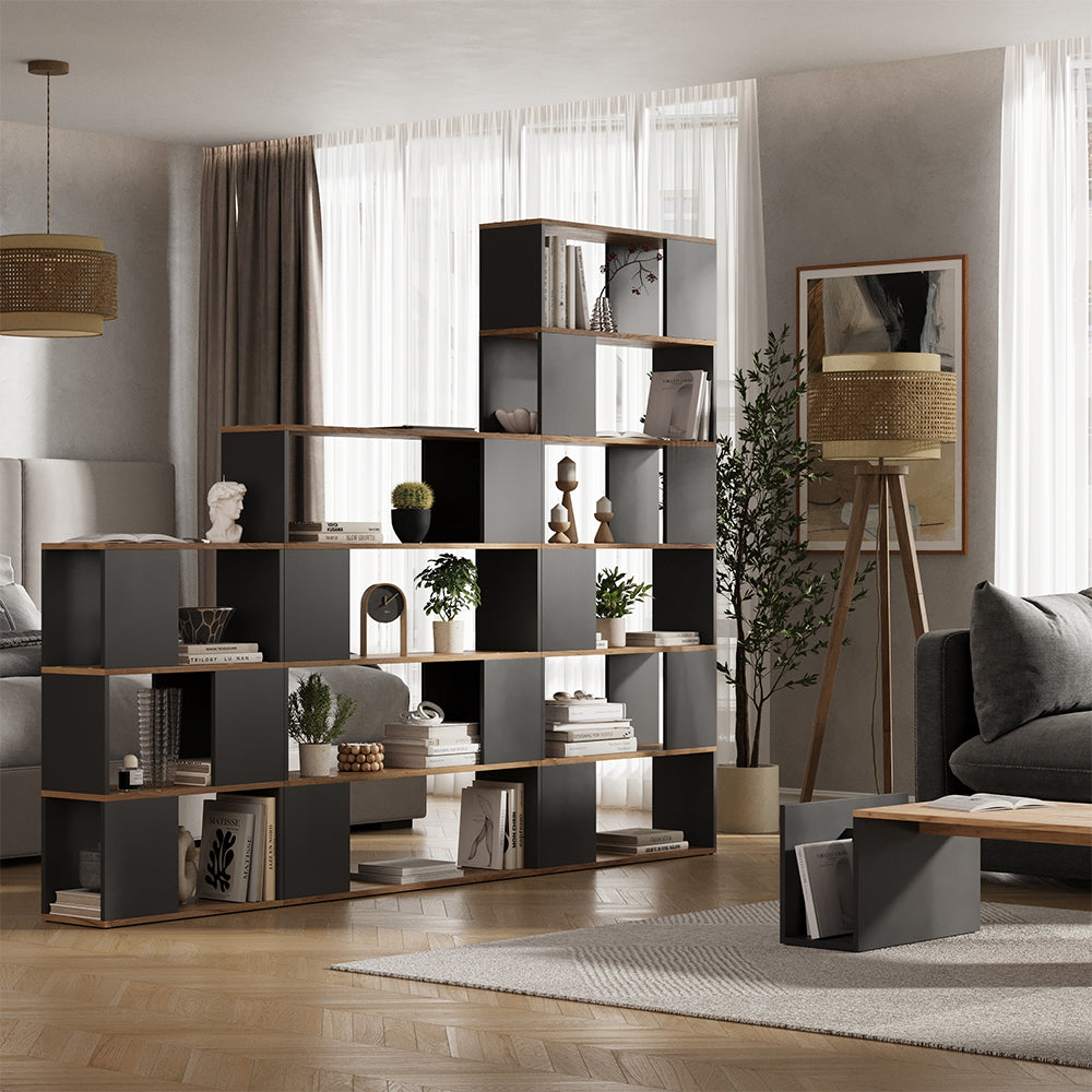 Vicco Divisorio per ambienti Antracite/quercia dorata 60 x 94 cm