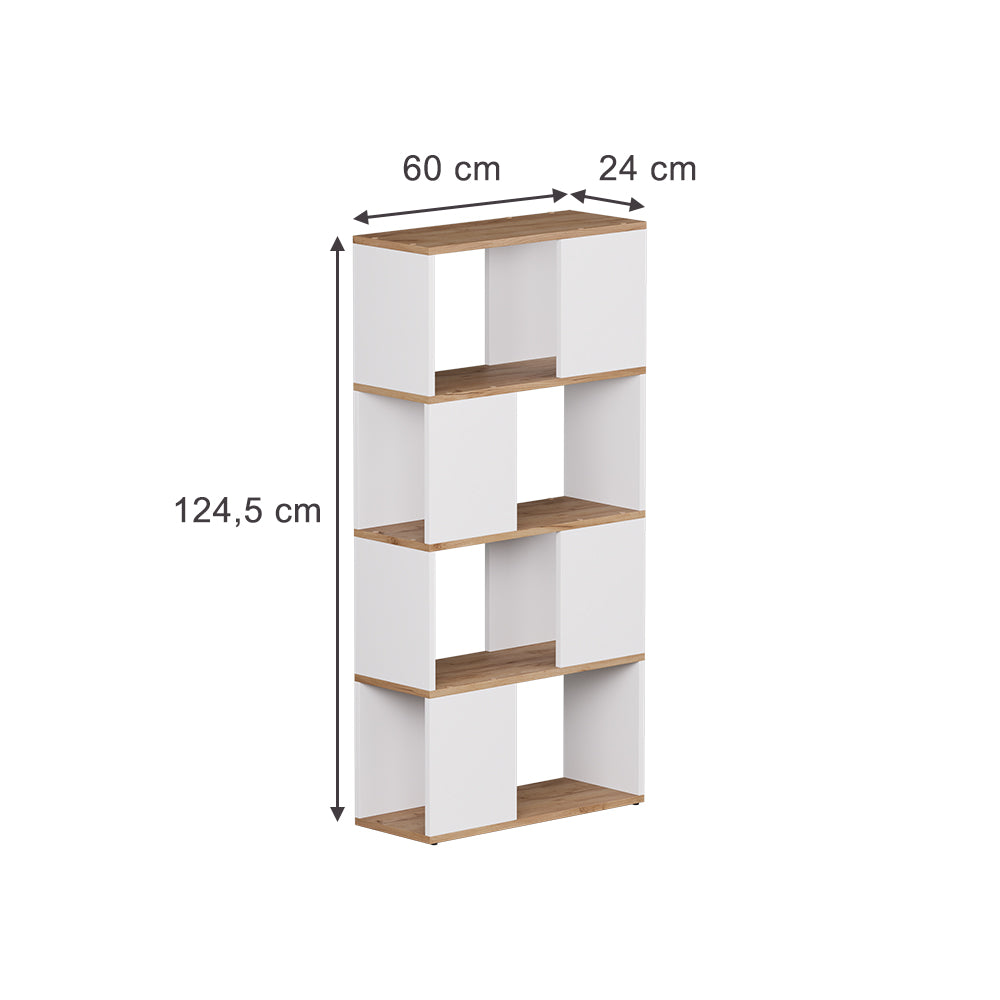 Vicco Divisorio per ambienti Rovere bianco/dorato 60 x 124.5 cm