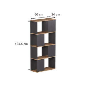 Vicco Divisorio per ambienti Antracite/quercia dorata 60 x 124.5 cm