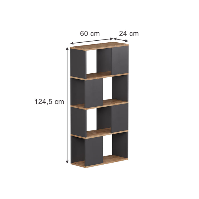 Vicco Divisorio per ambienti Antracite/quercia dorata 60 x 124.5 cm