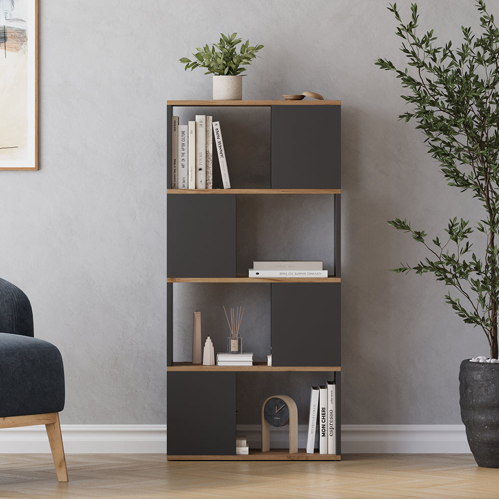 Vicco Divisorio per ambienti Antracite/quercia dorata 60 x 124.5 cm