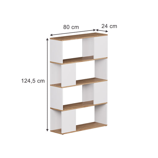 Vicco Divisorio per ambienti Rovere bianco/dorato 80 x 124.5 cm