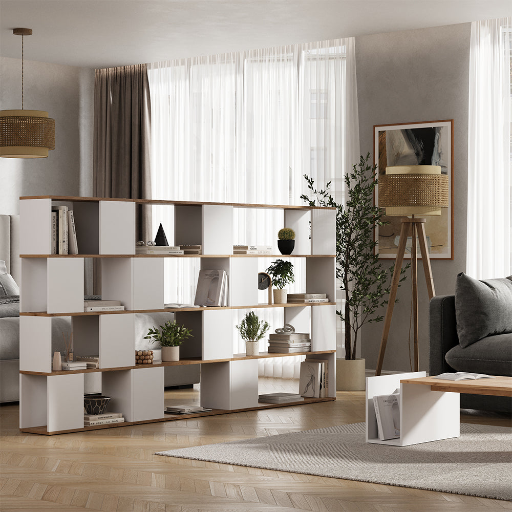 Vicco Divisorio per ambienti Rovere bianco/dorato 80 x 124.5 cm