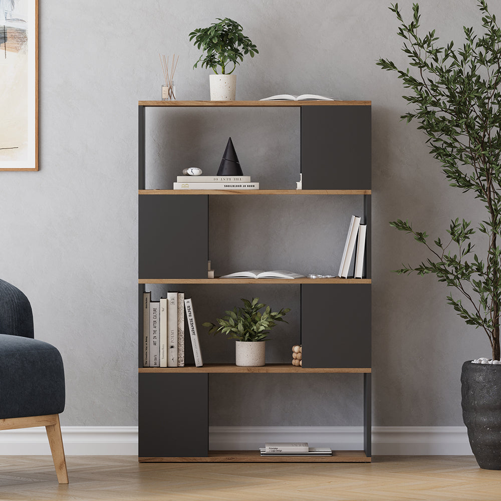 Vicco Divisorio per ambienti Antracite/quercia dorata 80 x 124.5 cm