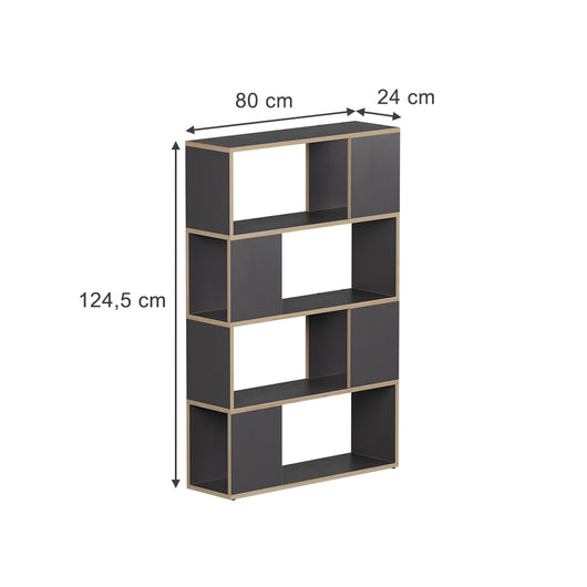 Vicco Divisorio per ambienti Antracite/quercia 80 x 124.5 cm