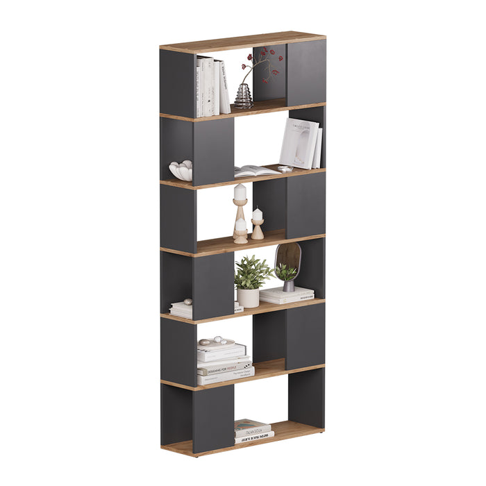 Vicco Divisorio per ambienti Antracite/quercia dorata 80 x 186 cm