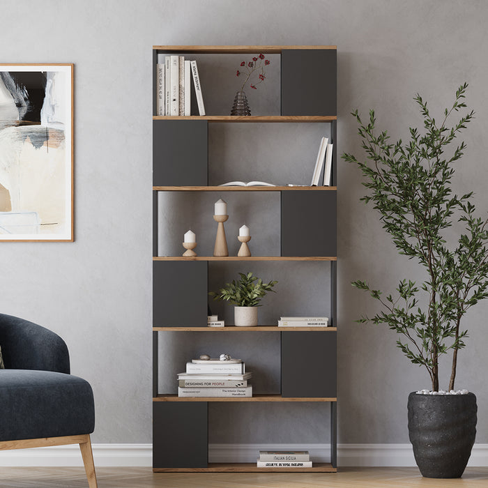 Vicco Divisorio per ambienti Antracite/quercia dorata 80 x 186 cm