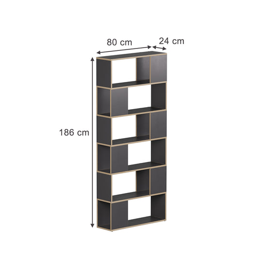 Vicco Divisorio per ambienti Antracite/quercia 80 x 186 cm