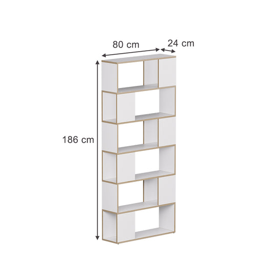 Vicco Divisorio per ambienti Bianco/quercia 80 x 186 cm