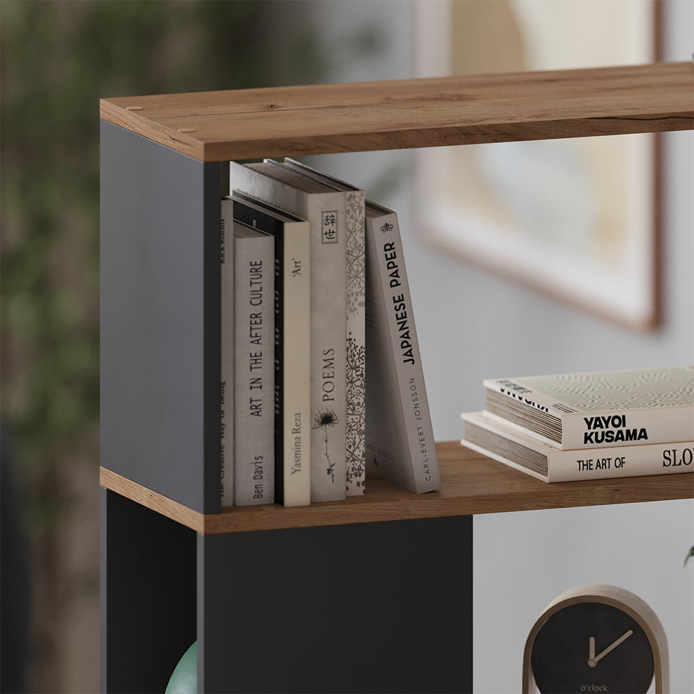 Vicco Divisorio per ambienti Antracite/quercia dorata 100 x 124.5 cm