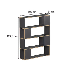 Vicco Divisorio per ambienti Antracite/quercia 100 x 124.5 cm