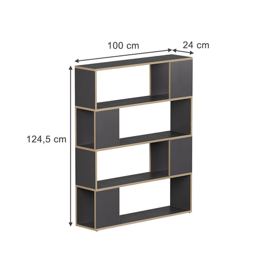 Vicco Divisorio per ambienti Antracite/quercia 100 x 124.5 cm