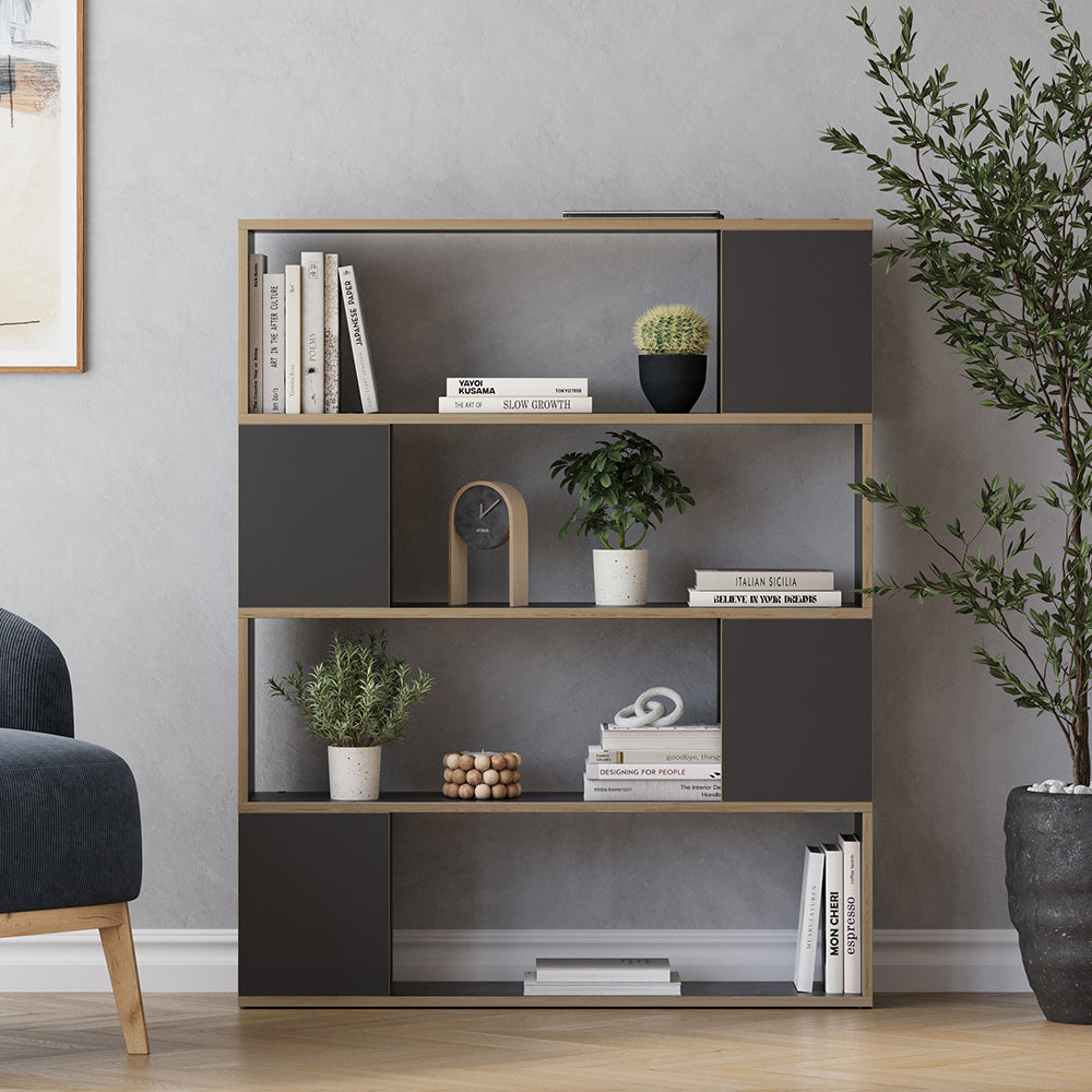 Vicco Divisorio per ambienti Antracite/quercia 100 x 124.5 cm