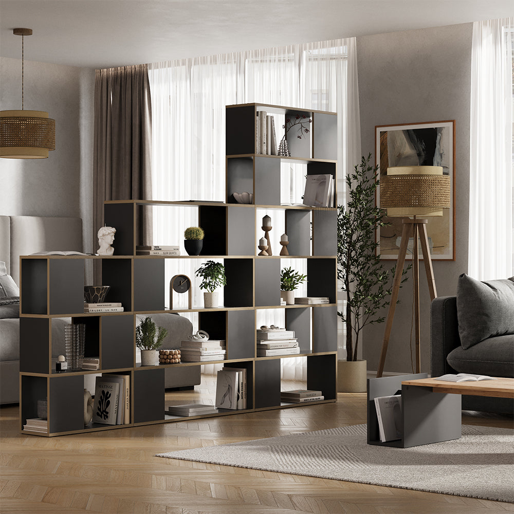 Vicco Divisorio per ambienti Antracite/quercia 100 x 124.5 cm