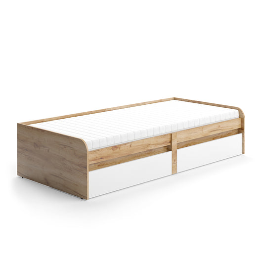 Vicco Letto per bambini Bianco/Artisan 90x200 cm con materasso