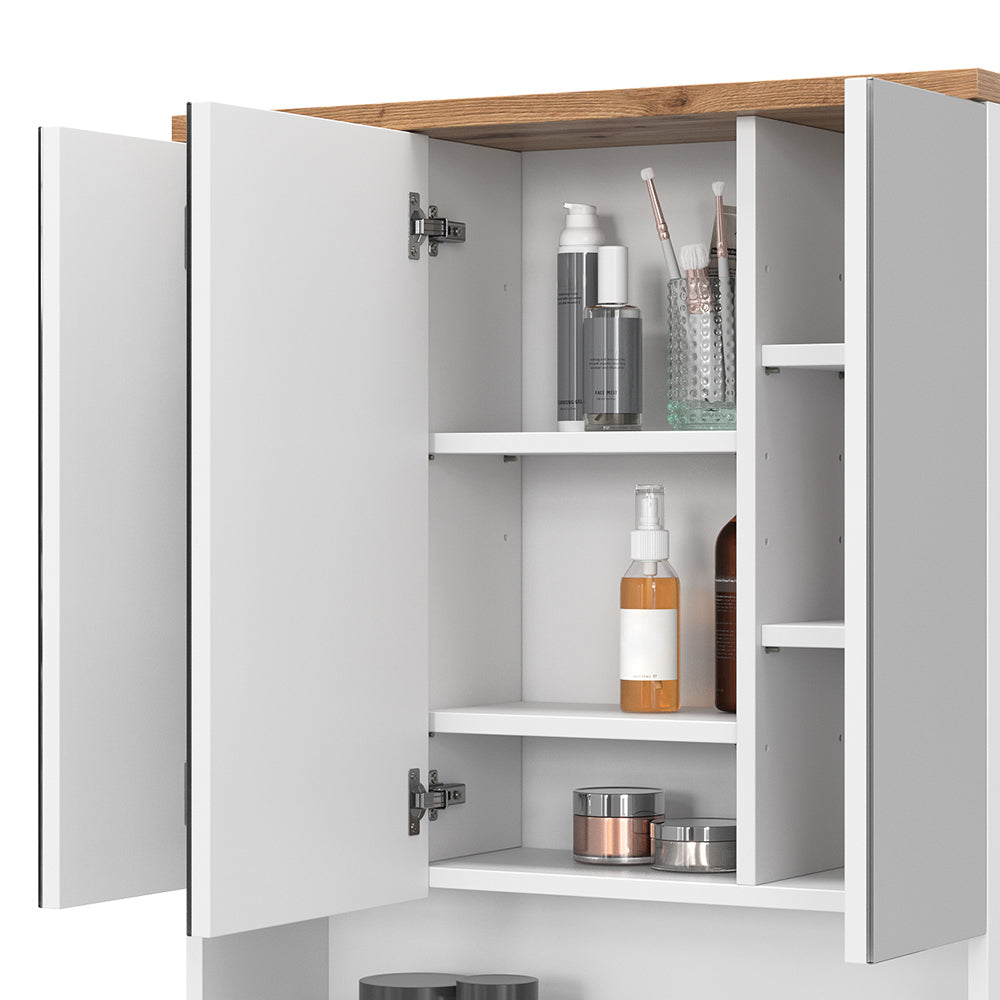 Vicco Specchio contenitore bagno Bianco 70 x 77.5 cm con 3 porte
