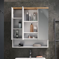 Vicco Specchio contenitore bagno Bianco 70 x 77.5 cm con 3 porte