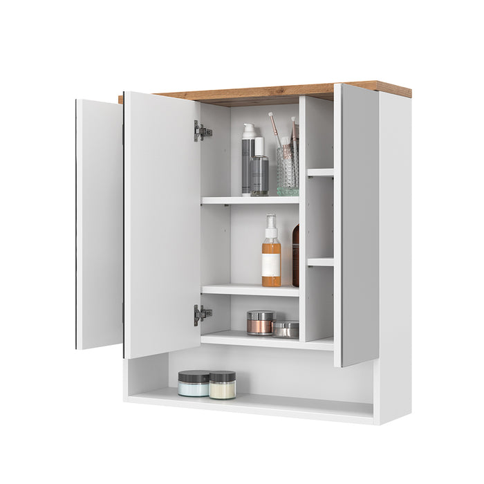 Vicco Specchio contenitore bagno Bianco 70 x 77.5 cm con 3 porte