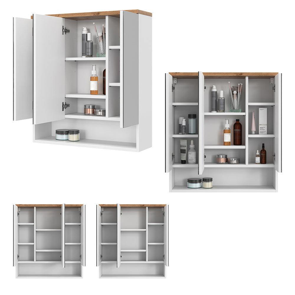 Vicco Specchio contenitore bagno Bianco 70 x 77.5 cm con 3 porte
