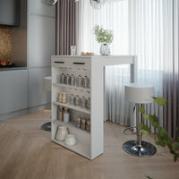 Vicco Set di tavoli da bar Bianco 67 x 100 cm con 2 sgabelli da bar