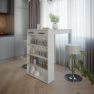 Vicco Set di tavoli da bar Bianco 67 x 100 cm con 2 sgabelli da bar