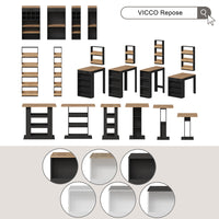 Vicco Set di tavoli da bar Bianco 67 x 100 cm con 2 sgabelli da bar