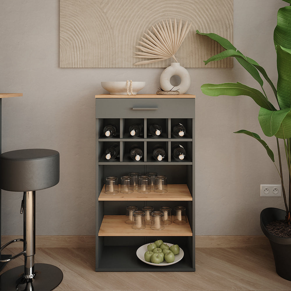 Vicco Portabottiglie Quercia dorata/antracite 60 x 106 cm