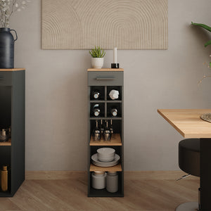 Vicco Portabottiglie Quercia dorata/antracite 30 x 106 cm