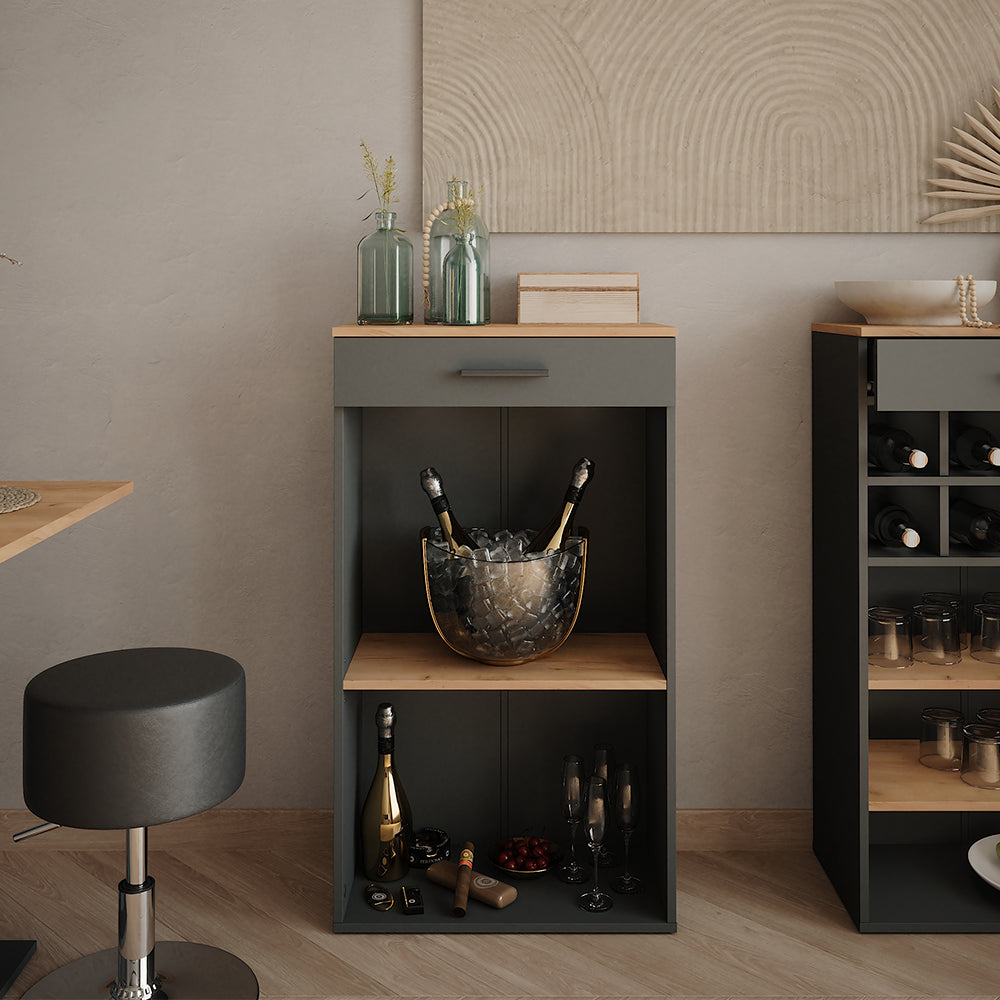 Vicco Portabottiglie Quercia dorata/antracite 60 x 106 cm