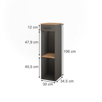 Vicco Portabottiglie Quercia dorata/antracite 30 x 106 cm