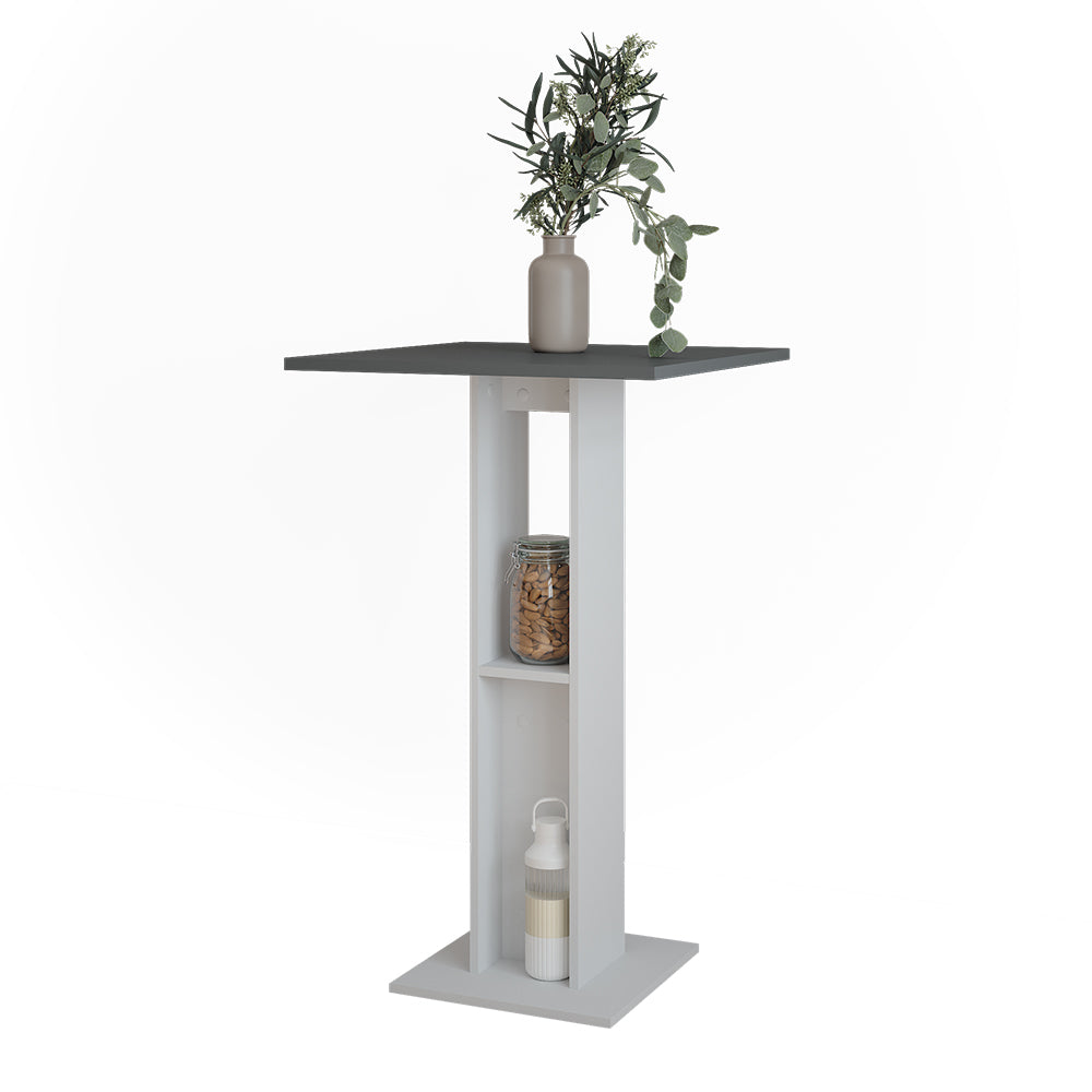 Vicco tavolo bar alto Bianco/antracite 65 x 65 cm Tavolo da bar