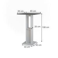 Vicco tavolo bar alto Bianco/antracite 65 x 65 cm Tavolo da bar