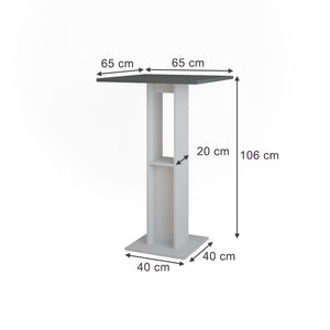 Vicco tavolo bar alto Bianco/antracite 65 x 65 cm Tavolo da bar