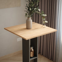 Vicco Tavolo da bar Quercia dorata/antracite 65 x 65 cm