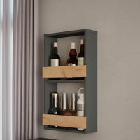 Vicco Portabicchieri da vino Quercia dorata/antracite 40 x 72 cm