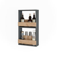 Vicco Portabicchieri da vino Quercia dorata/antracite 40 x 72 cm