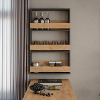 Vicco Portabicchieri da vino Quercia dorata/antracite 60 x 98 cm