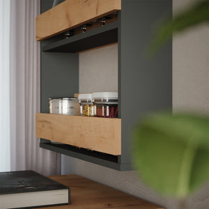 Vicco Portabicchieri da vino Quercia dorata/antracite 60 x 98 cm