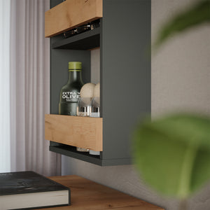 Vicco Scaffale a muro Quercia dorata/antracite 40 x 98 cm