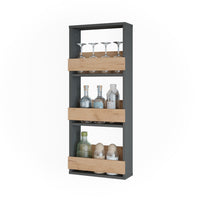 Vicco Scaffale a muro Quercia dorata/antracite 40 x 98 cm