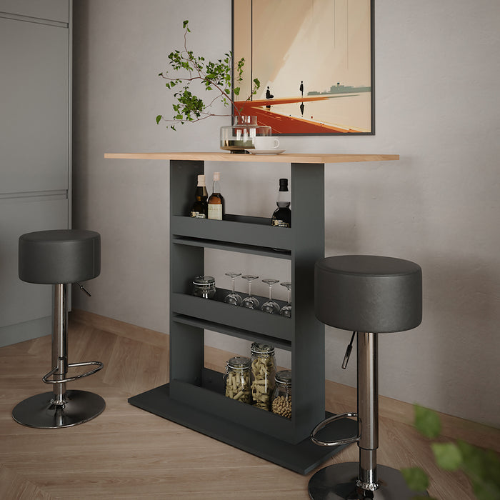 Vicco tavolo bar con sgabelli GKO/ANT 110 x 55 cm con 2 sgabelli da bar