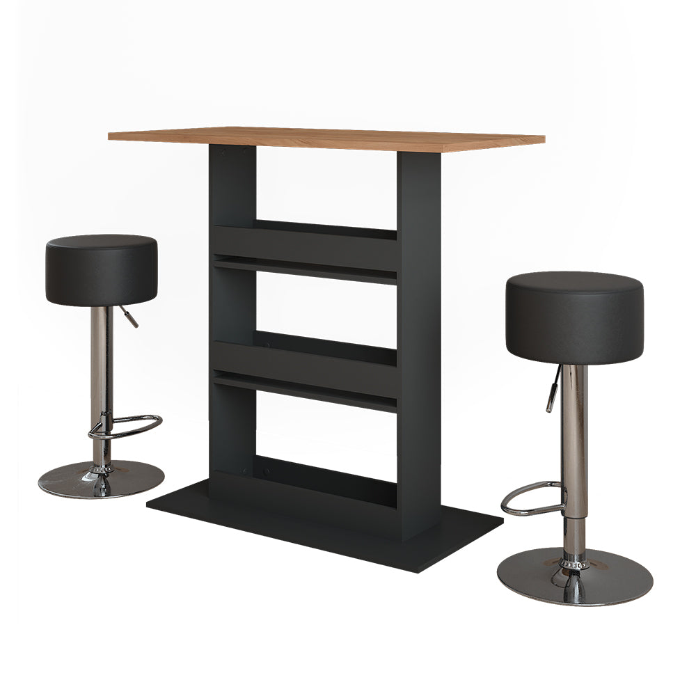 Vicco tavolo bar con sgabelli GKO/ANT 110 x 55 cm con 2 sgabelli da bar