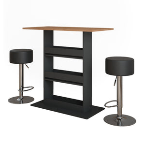 Vicco tavolo bar con sgabelli GKO/ANT 110 x 55 cm con 2 sgabelli da bar