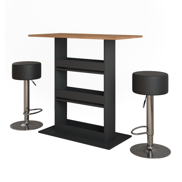 Vicco tavolo bar con sgabelli GKO/ANT 110 x 55 cm con 2 sgabelli da bar