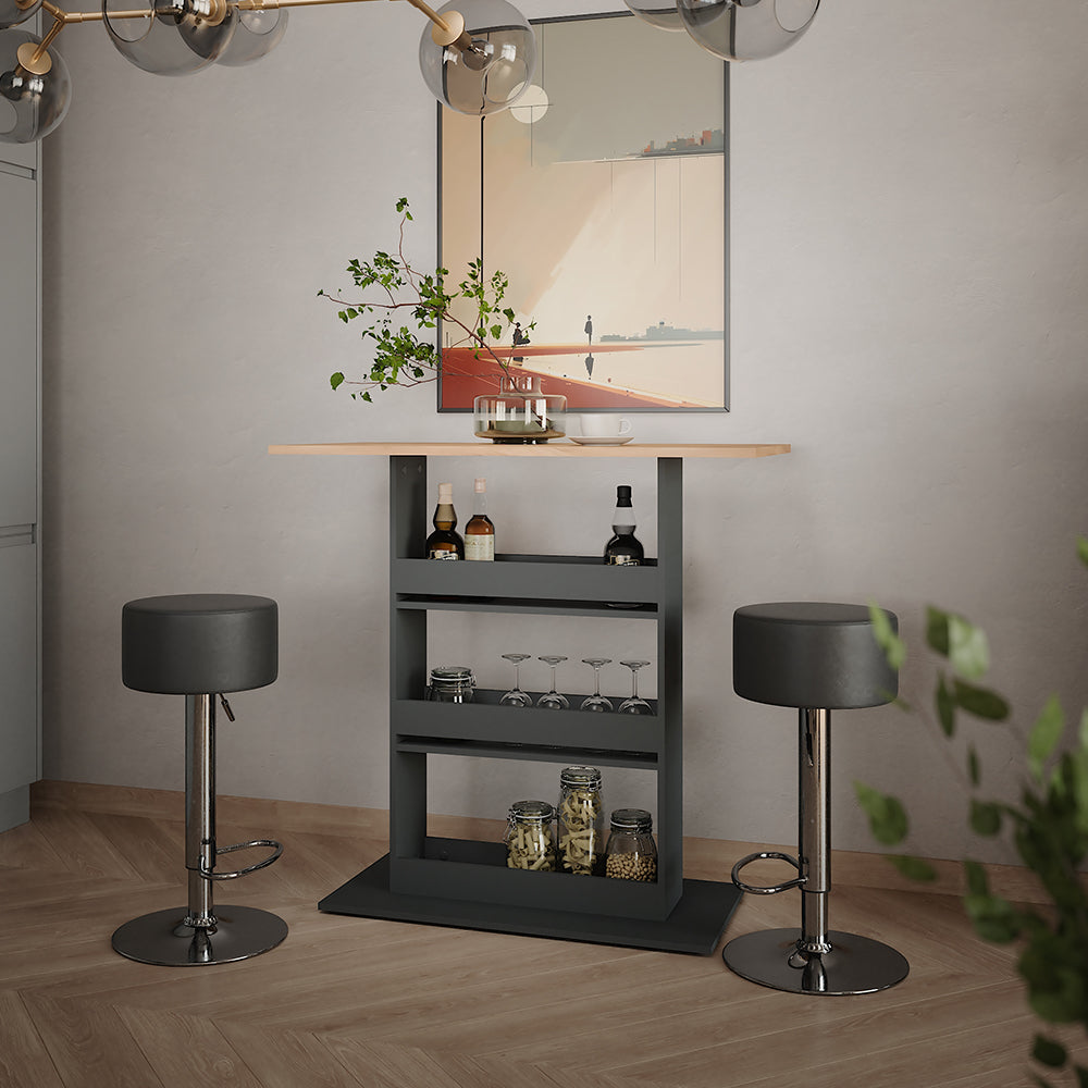 Vicco tavolo bar con sgabelli GKO/ANT 110 x 55 cm con 2 sgabelli da bar