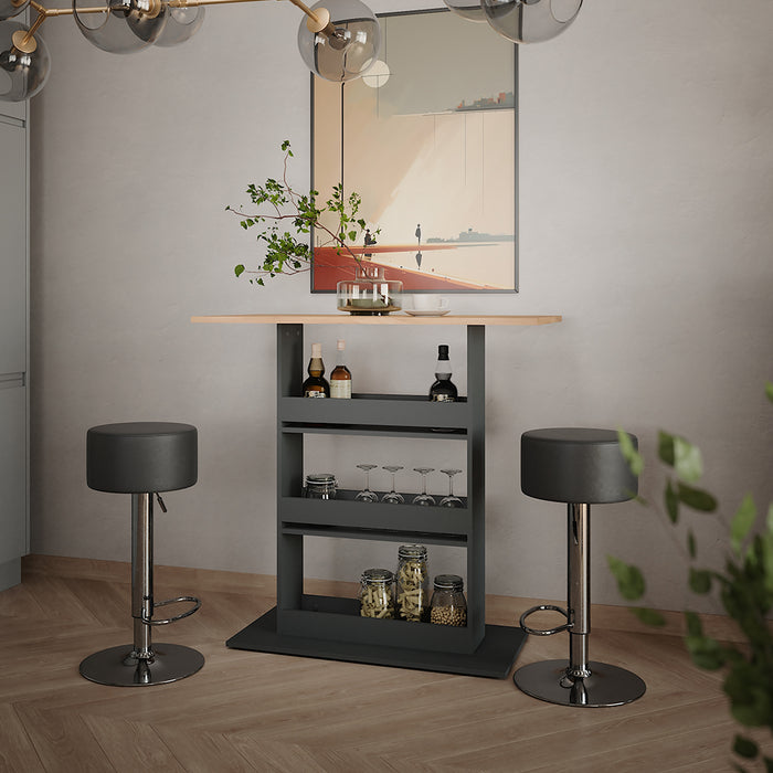 Vicco tavolo bar con sgabelli GKO/ANT 110 x 55 cm con 2 sgabelli da bar