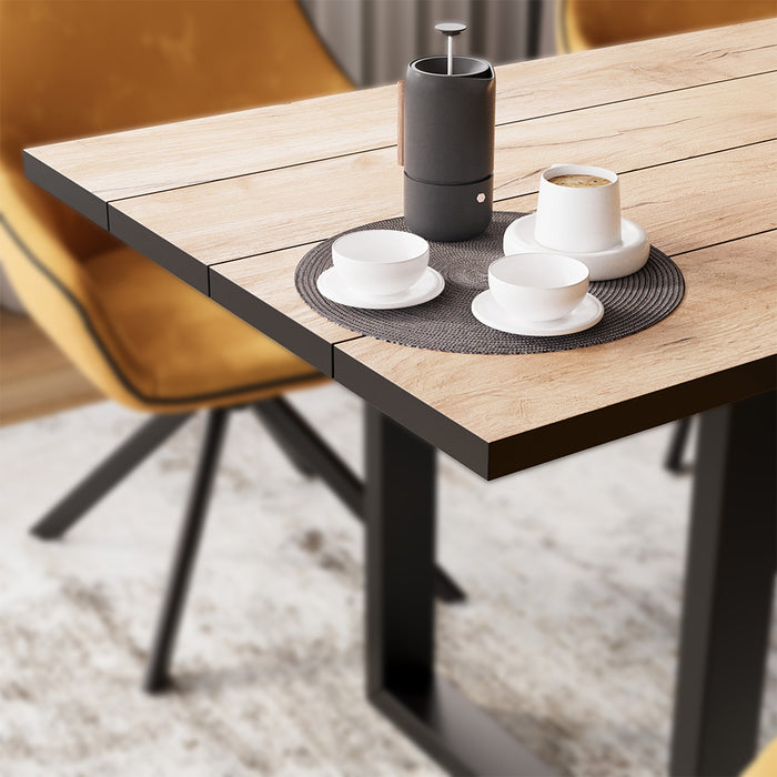 Vicco tavolo da pranzo Rovere nero/oro 160 x 80 cm