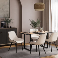 Vicco tavolo da pranzo Rovere nero/oro 140 x 70 cm