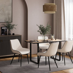 Vicco tavolo da pranzo Rovere nero/oro 140 x 70 cm