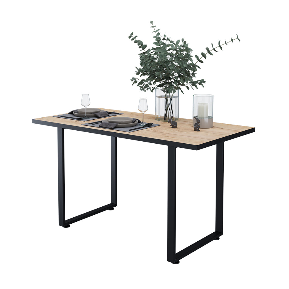 Vicco tavolo da pranzo Rovere nero/oro 140 x 70 cm